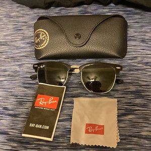 Black and silver authentic Ray Bans